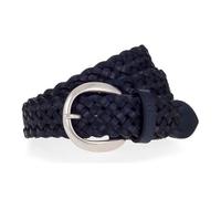 Tamaris Ceinture bleu foncé en cuir pour femme - Leather Belt Marine 309491 115 cm