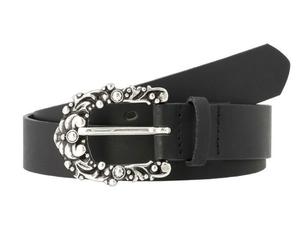 Tamaris Ceinture noir pour femme - Leather Belt Schwarz 139085 130 cm