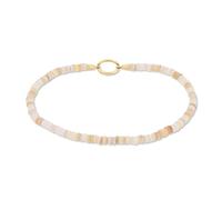 Tamaris Chaîne de cheville TJ-0635-A-26 en acier inoxydable IP doré, 25 cm, Acier inoxydable, Pierres de coquillages