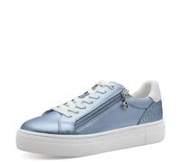 Tamaris Chaussures Basses à Lacets Blanches pour Femme, Bleu, 37 EU