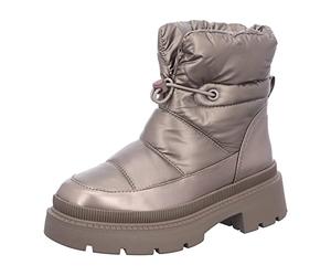 Tamaris Chaussures confortables pour femmes, chaussures à lacets pour femmes, doublure chaude, chaussures à lacets, chaussures de ville, cravate basse, platine, 37 EU