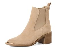 Tamaris Chelsea femme en cuir à talon bloc beige 37 EU