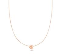 Tamaris Collier - Chaîne avec cœur organique en acier inoxydable - IP or rose - Chaîne serpent réglable jusqu'à 45 cm - Imperméable et doux pour la peau