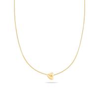 Tamaris Collier - Chaîne avec cœur organique en acier inoxydable - Or IP - Chaîne serpent réglable jusqu'à 45 cm - Imperméable et doux pour la peau