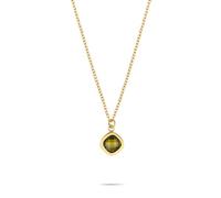 Tamaris Collier - Collier avec pendentif en zircone scintillant en acier inoxydable - Or IP - Chaîne d'ancre réglable jusqu'à 50 cm - Imperméable et doux pour la peau