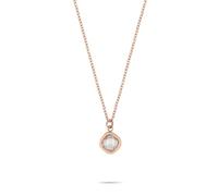 Tamaris Collier - Collier avec pendentif en zircone scintillant en acier inoxydable - Or rose IP - Chaîne d'ancre réglable jusqu'à 50 cm - Imperméable et doux pour la peau