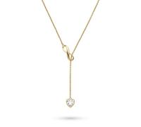 Tamaris Collier en Y pour femme en métal avec symbole infini, Eine Grösse | Imperméable, doux pour la peau, 55 cm, réglable individuellement, pierre de zircone étincelante