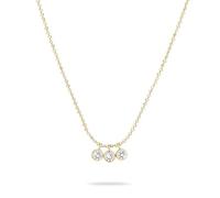 Tamaris Collier TJ-0604-N-45 en argent 925 plaqué or, 45 cm, Acier inoxydable, Zircone cubique