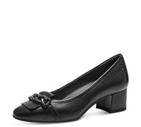 Tamaris Comfort 8-82303-41 Leder Comfort Fit Wechselfußbett Damenschuh mit Kette Alltagsschuhe Business, Escarpins, Black Nappa,