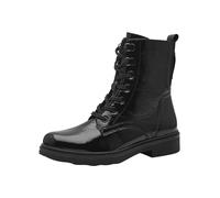 Tamaris Comfort 8-85107-43 Bottines Plates en Dentelle pour Femme Botte Tendance, Noir laqué, 38 EU
