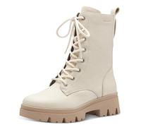 Tamaris Comfort 8-85215-43 Bottines Plates en Dentelle pour Femme Botte Tendance, Blanc cassé, 40 EU Large