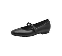 Tamaris Comfort ballerines femme cuir avec fermeture velcro, Black, 38 EU