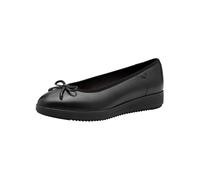 Tamaris Comfort ballerines femme cuir avec nœud, Black, 41 EU