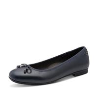 Tamaris Comfort Ballerines Femme Cuir avec nœud, Navy, 38 EU