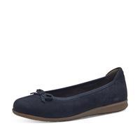 Tamaris Comfort ballerines femme cuir avec nœud, Navy, 38 EU