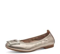 Tamaris Comfort ballerines femme cuir bout rond, Lt Gold, 36 EU