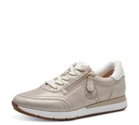 Tamaris Comfort Baskets Femme Plates à Lacets avec Fermeture éclair, Beige Glam, 39 EU