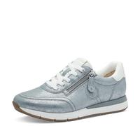Tamaris Comfort Baskets Femme Plates à Lacets avec Fermeture éclair, Blue Glam, 38 EU