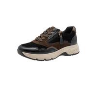 Tamaris Comfort baskets femme plates avec fermeture éclair déperlantes, Black Comb, 37 EU