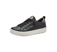 Tamaris Comfort Baskets Femme Plates avec Fermeture éclair Loisirs, Black, 37 EU
