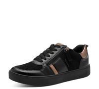 Tamaris Comfort baskets femme plates avec fermeture éclair loisirs, Black Comb, 36 EU