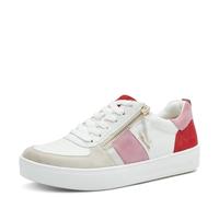 Tamaris Comfort baskets femme plates avec fermeture éclair loisirs, Red/Rose, 39 EU