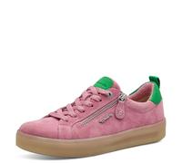Tamaris Comfort Baskets Femme Plates avec Fermeture éclair Loisirs, Rose/Green, 38 EU