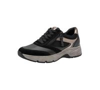 Tamaris Comfort baskets femme plates avec fermeture éclair stretch, Black Comb, 41 EU