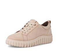 Tamaris Comfort baskets femme plates cuir confort fit, Beige Nubuk, 37 EU
