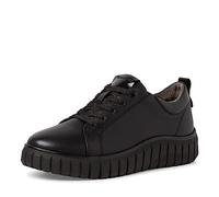 Tamaris Comfort baskets femme plates cuir confort fit, Black Nappa, 38 EU