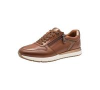 Tamaris Comfort baskets femme plates rondes avec fermeture éclair, Cognac, 37 EU