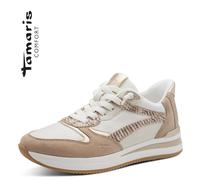 Tamaris Comfort Baskets Mocassins Chaussures Basses Step IN Cuir Beige 83737