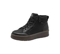 Tamaris Comfort baskets montantes femme à lacets avec fermeture éclair, Black Comb, 36 EU