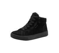 Tamaris Comfort baskets montantes femme à lacets avec fermeture éclair, Black Nubuk, 38 EU