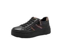 Tamaris Comfort baskets plateformes femme avec fermeture éclair low top, Black Nappa, 38 EU