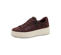 Tamaris Comfort baskets plateformes femme avec fermeture éclair low top, Dk Red Leopard, 42 EU