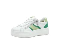 Tamaris Comfort baskets plateformes femme avec fermeture éclair low top, Green Comb, 38 EU