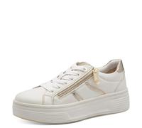 Tamaris Comfort baskets plateformes femme avec fermeture éclair low top, Offwhite Comb, 38 EU