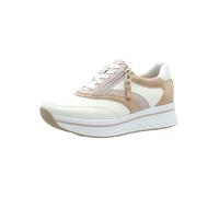 Tamaris Comfort baskets plateformes femme avec fermeture éclair sportives, Beige Comb, 39 EU
