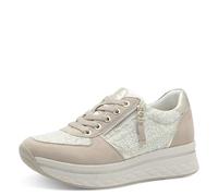 Tamaris Comfort baskets plateformes femme avec fermeture éclair sportives, Beige/Gold, 38 EU