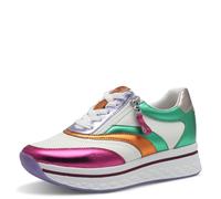 Tamaris Comfort baskets plateformes femme avec fermeture éclair sportives, Metallic Comb, 38 EU