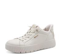 Tamaris Comfort baskets Step In femme cuir plates à enfiler Wide Fit, Offwhite, 37 EU
