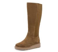 Tamaris Comfort bottes femme avec stretch hauteur genou, Camel Suede, 36 EU