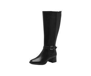 Tamaris Comfort bottes hautes femme à talon avec fermeture éclair élégantes, Black, 37 EU