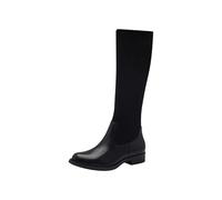 Tamaris Comfort bottes hautes femme sans talon avec fermeture éclair élégantes, Black, 36 EU