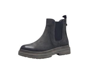 Tamaris Comfort bottes hiver femme cuir sans talon déperlante, Anthracite Nub, 40 EU