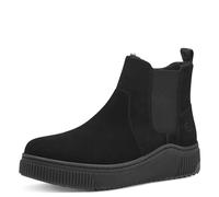 Tamaris Comfort bottes hiver femme cuir sans talon déperlante, Black, 38 EU