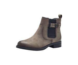 Tamaris Comfort bottines Chelsea femme avec fermeture éclair automne, Stone Nubuc, 38 EU