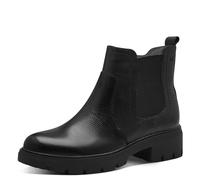 Tamaris Comfort bottines Chelsea femme cuir avec fermeture éclair, Black Nappa, 38 EU