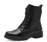 Tamaris Comfort bottines femme à lacets avec fermeture éclair automne, Black Patent, 38 EU